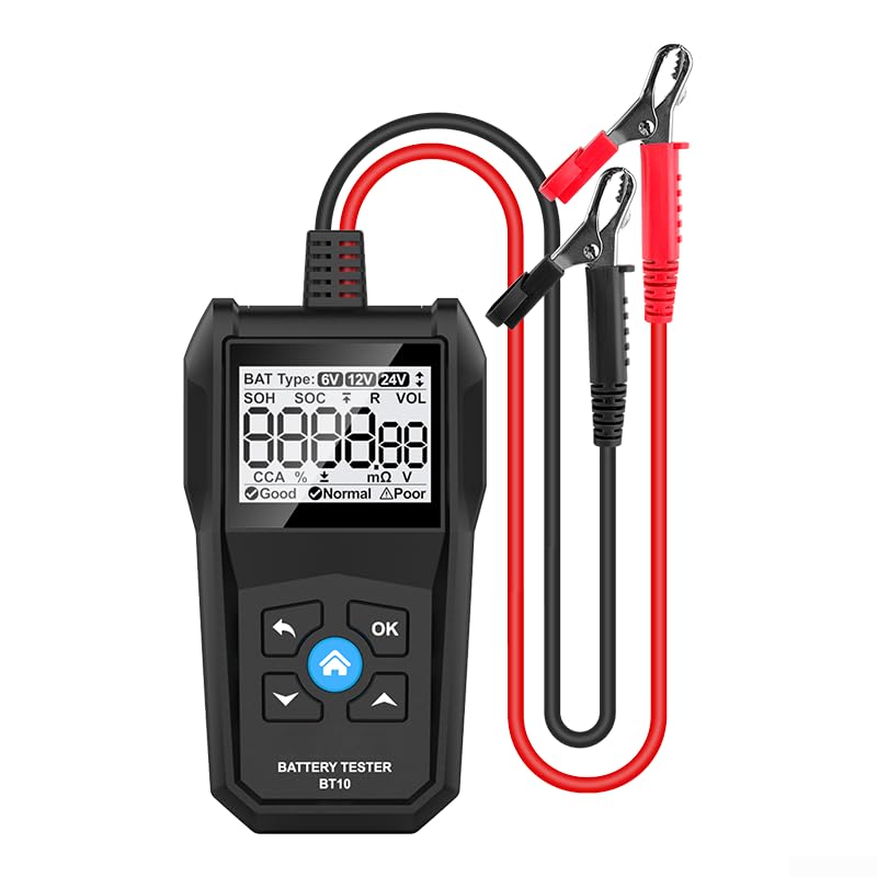 Testeur de batterie numérique LCD 6 V 12 V 24 V pour voiture 6 V 12 V 24 V