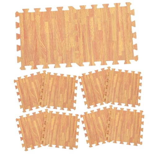 Tapete para sala de estar en losetas de espuma de madera para juegos infantiles