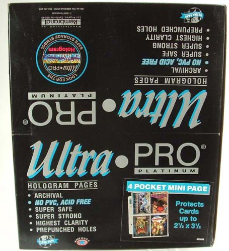 10 Pages of Ultra Pro 4 Pocket Mini Page (214-D)