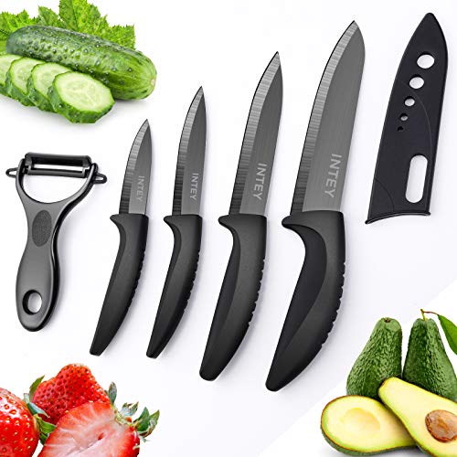 Cuchillos Cocina, Cuchillos Cerámica, Juego de Cuchillos Cocina, Cuchillos de Cerámica, 4...