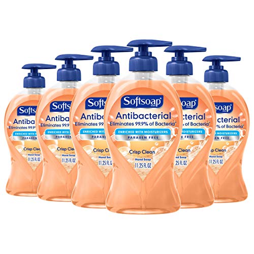 Softsoap Antibacterial Liquid Hand Soap, Crisp Clean - 11.25 fluid ounces, 6-Pack