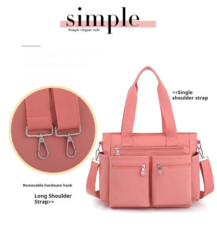 Tote Bag for Women With Zipper Pockets Include Ball Bag Charm, Laptop Crossbody Purses Handbags for Work Church4