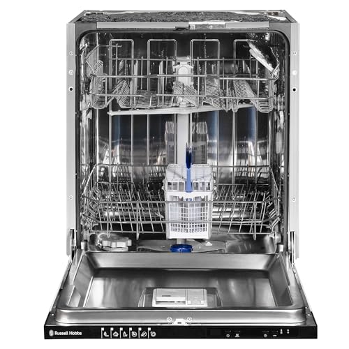 Russell Hobbs Built-In Dishwasher Class D 13 Place Settings 6 Wash Programs 19-Hour Delay Start Half Load Function Auto Door Release and Info LED RH60BIDW01D2