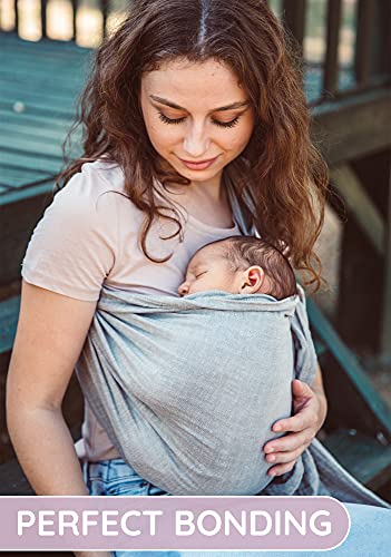 Mebien Touche De La Nature MSLINGG Baby Sling And Ring Sling 100% Cotton Muslin Infant Carrier thumb #1