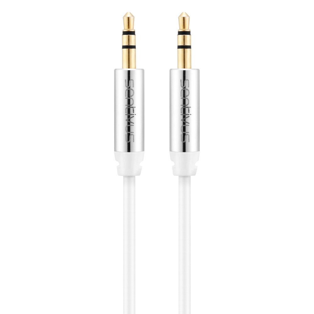 SE-AU001-300 Aux-Kabel, 3,5 Mm Klinke Auf Klinke, 3 M, Weiß – OFC Kupfer, Vergoldete Stecker