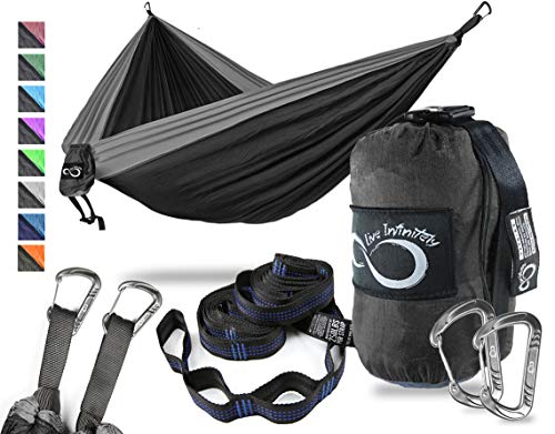 Double Camping Hammock- Best Lightweight & Portable Two Person Hammock Set –Aluminum Wiregate