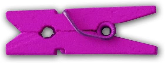 LWR CRAFTS Wooden Mini Clothespins 15 Colors 200 Per Pack 1" 2.5cm (Purple)