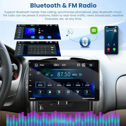 Radio CarPlay Single Din Pantalla Táctil 9 Pulgadas miniatura 7