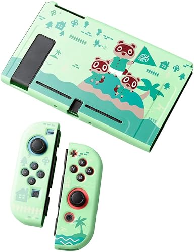 PERFECTSIGHT Funda Protectora Compatible con Nintendo Switch Linda Funda de TPU Suave Antideslizante Carcasa de Concha Dura Acoplable Protección