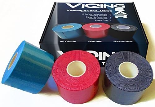 Kinesiology Tape 3-Pack: for Muscle Building, Sports, Athletic, Workout, Medical and Physical Therapy Taping, Pro Rock Climbing Support and Joint Pain Relief