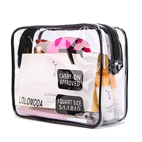 Trousse De Toilette Transparente 2 Pcs Kit De Voyage Pour Lavion Set De Voyage Dans Bagages A Main Sac Cosmetiques Pour Hommes Et Femmes Tsa Sac De Transport Conforme A La Norme