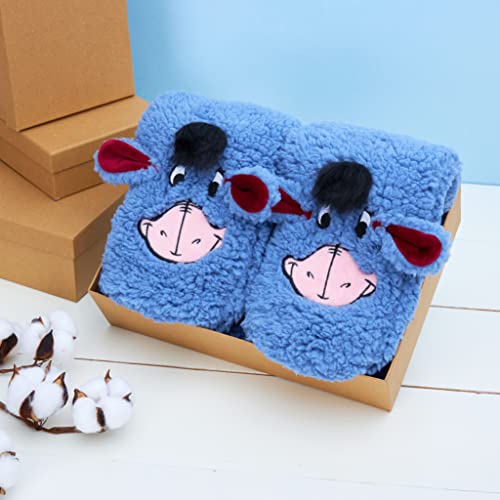 Disney Stitch Fluffy Socks Women Super Soft Fleece Slipper Socks Minnie Mouse Baby Yoda Grip Socks Stitch Gifts2