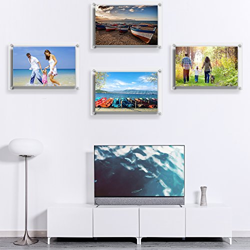 AMEITECH Acrylic Floating Picture Frame, 11x14 Double Panel Clear Wall Mount Document Certificate Frames (Inner Max Size is 9 x12.5 inch) by AMEITECH - Image 6