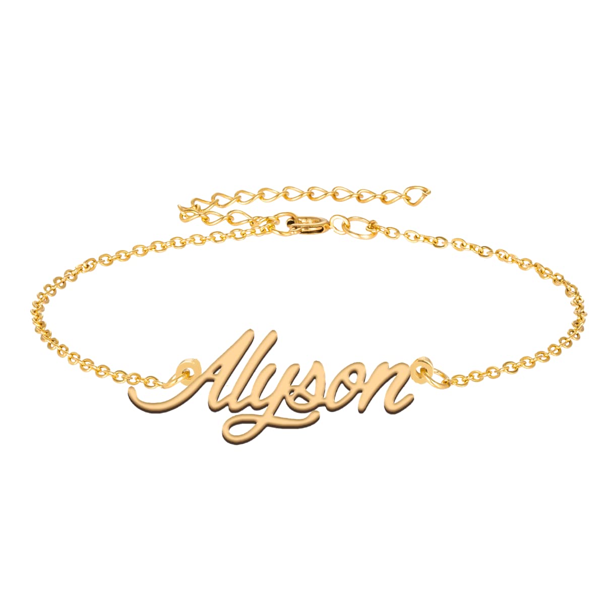 GR859C Custom Name Bracelets for Women Mom Personalized Gold Plated Jewelry Wedding Christmas Gift Stainless Steel Anklet