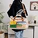 Beige Travel Duffle Bag Fashion Business Trip Tote Shoulder Crossbody Bag for Women
