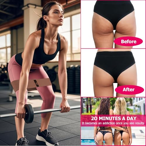 Image of CFX Resistance Bands Set, Exercise Bands with Non-Slip Design for Hips & Glutes, 3 Levels Workout Bands for Women and Men, Booty Bands for Home Fitness, Yoga, Pilates
