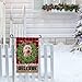 GABSHAIM Dog Christmas Garden Flag Belgian Shepherd Malinois Welcome Flag Red Buffalo Check Plaid Wreath Snowflake Xmas Holiday Winter Outside Yard Decoration Banner 12.5x18 Inch