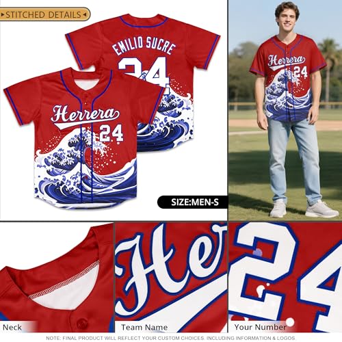 Camiseta deportiva personalizada para béisbol, para hombres, mujeres y jóvenes miniatura 2