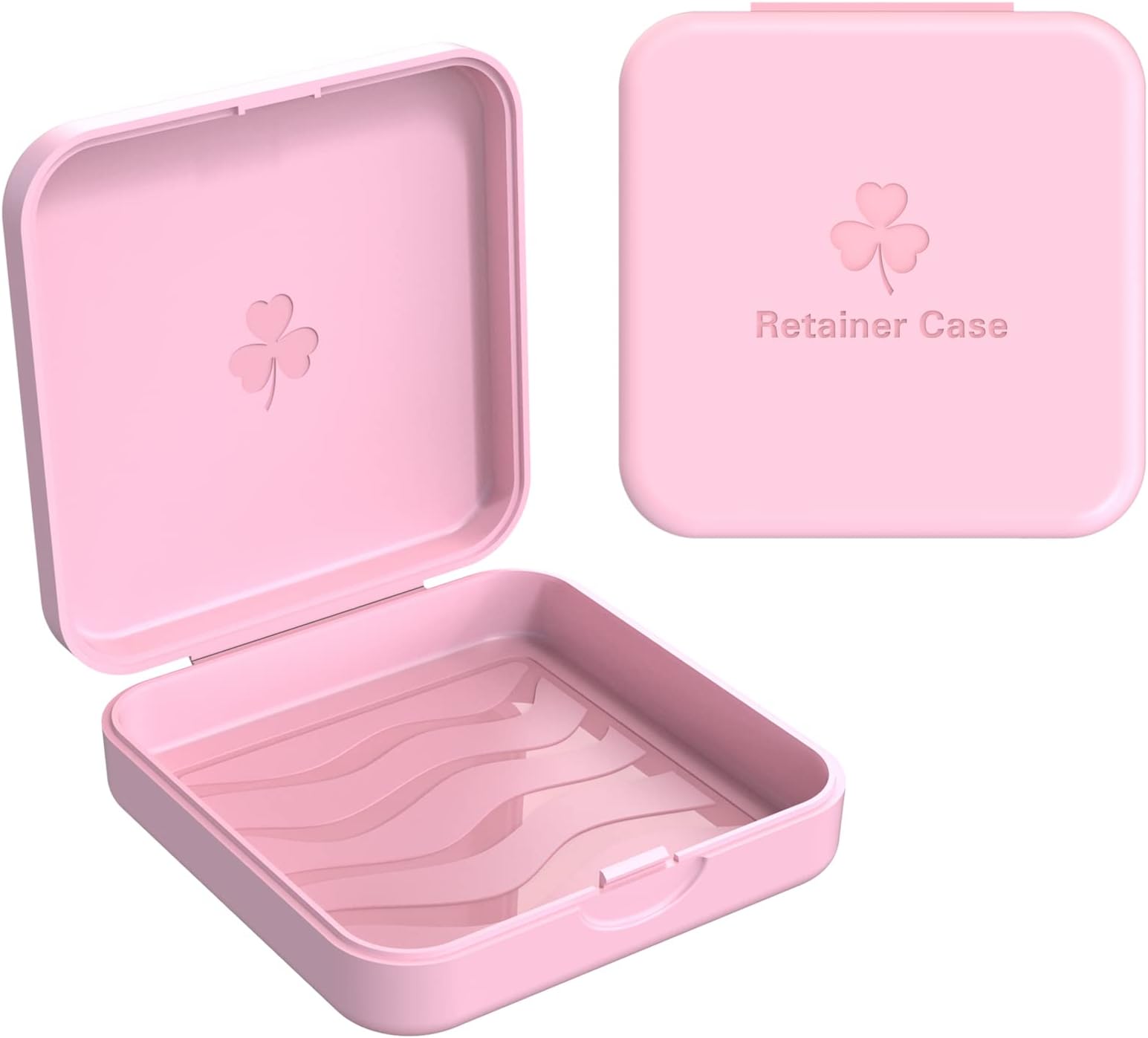 Retainer Case, ARGOMAX Aligner Case, Braces Box, 2 Piece Orthodontic Box (Pink).