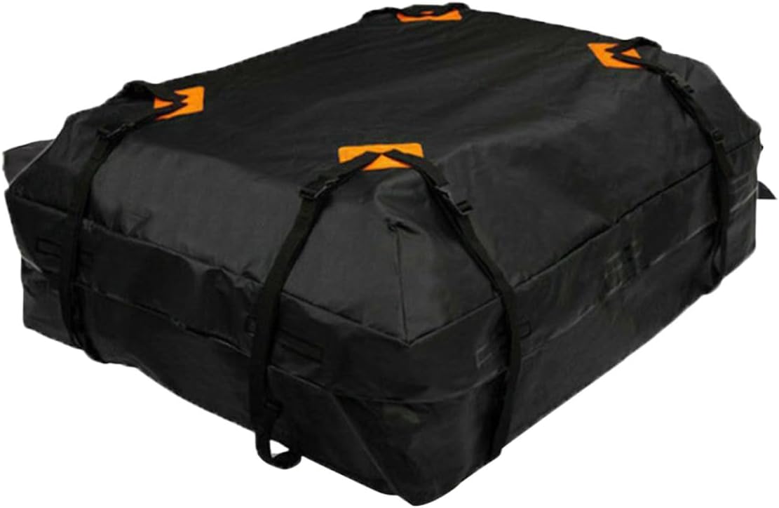 MAGICLULU 600d Oxford Fabric Waterproof Car Roof Cargo Bag with Reinforced Straps, Large Capacity Vehicle Rooftop Luggage Carrier for Outdoor Travel and Road Trips