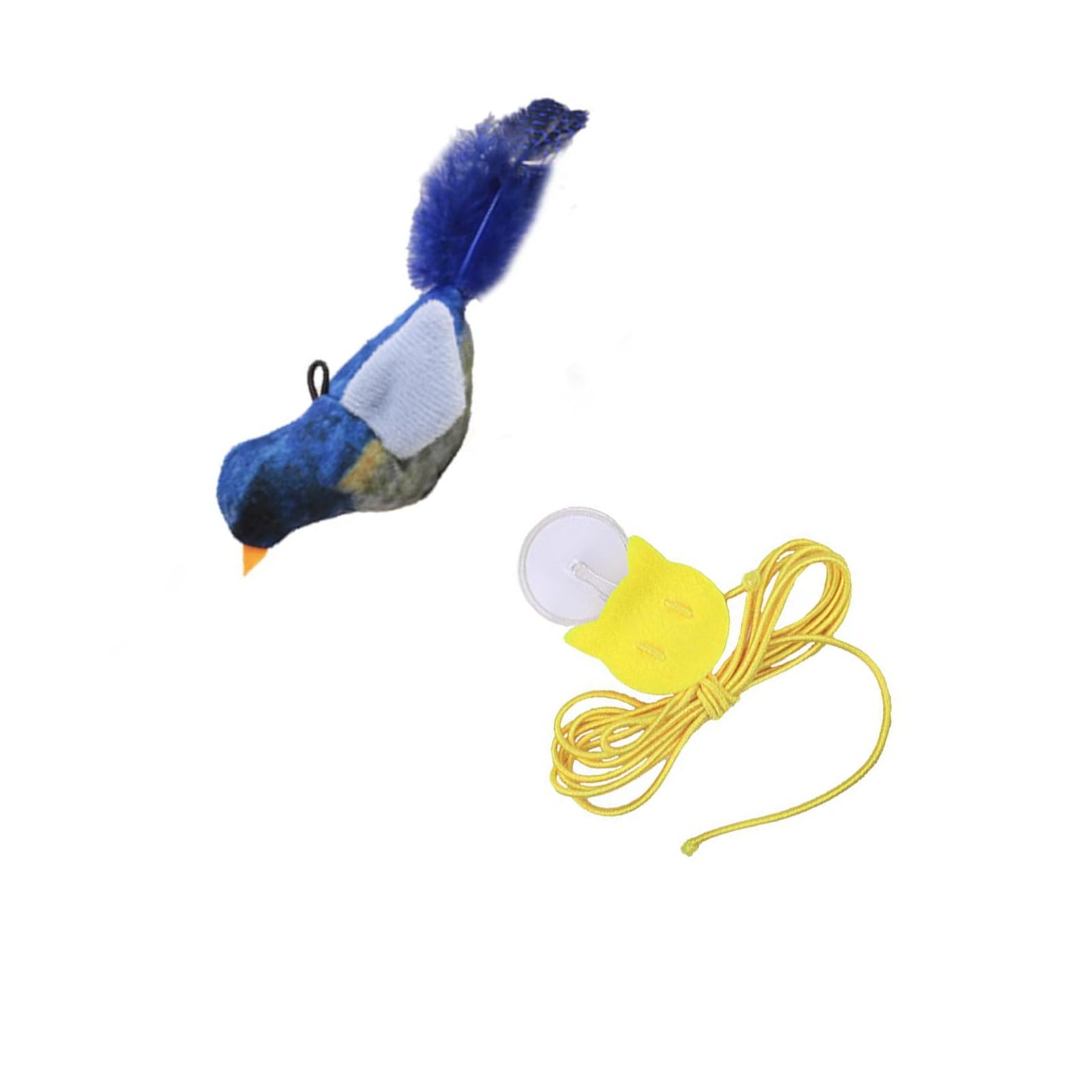 HDOYTXXM Cats Bird Toy Sparrow Teaser Realistic Interactive Play Chirping Indoor Felines Plaything Gift Sound Pet Boredom Relief