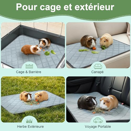 Tapis anti-urine cochon d'inde réutilisable absorbant cage 2pcs - 3