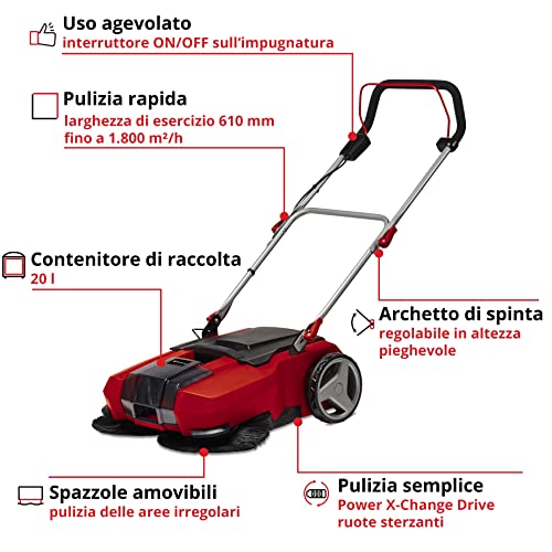 Einhell Spazzatrice a Batteria Te-Sw 18/610