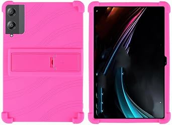 Case Compatible with DOOGEE Tab E3 Pro 13 inch 2025 Tablet, Full Coverage Ultra Slim Adjustable Stand Silicone Shockproof Lightweight Protective Cover Case Pink