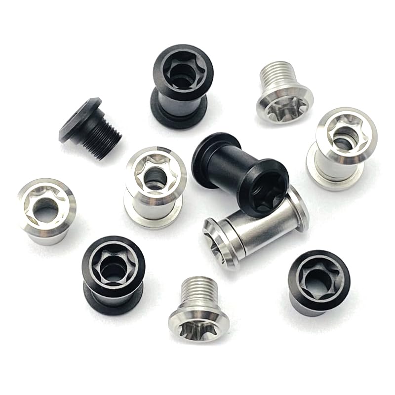 4セット T27 トルクス CNC ステンレススチール 軸ロックネジ 交換用 M5 ネジ付き ナイフハンドル固定用(Black)