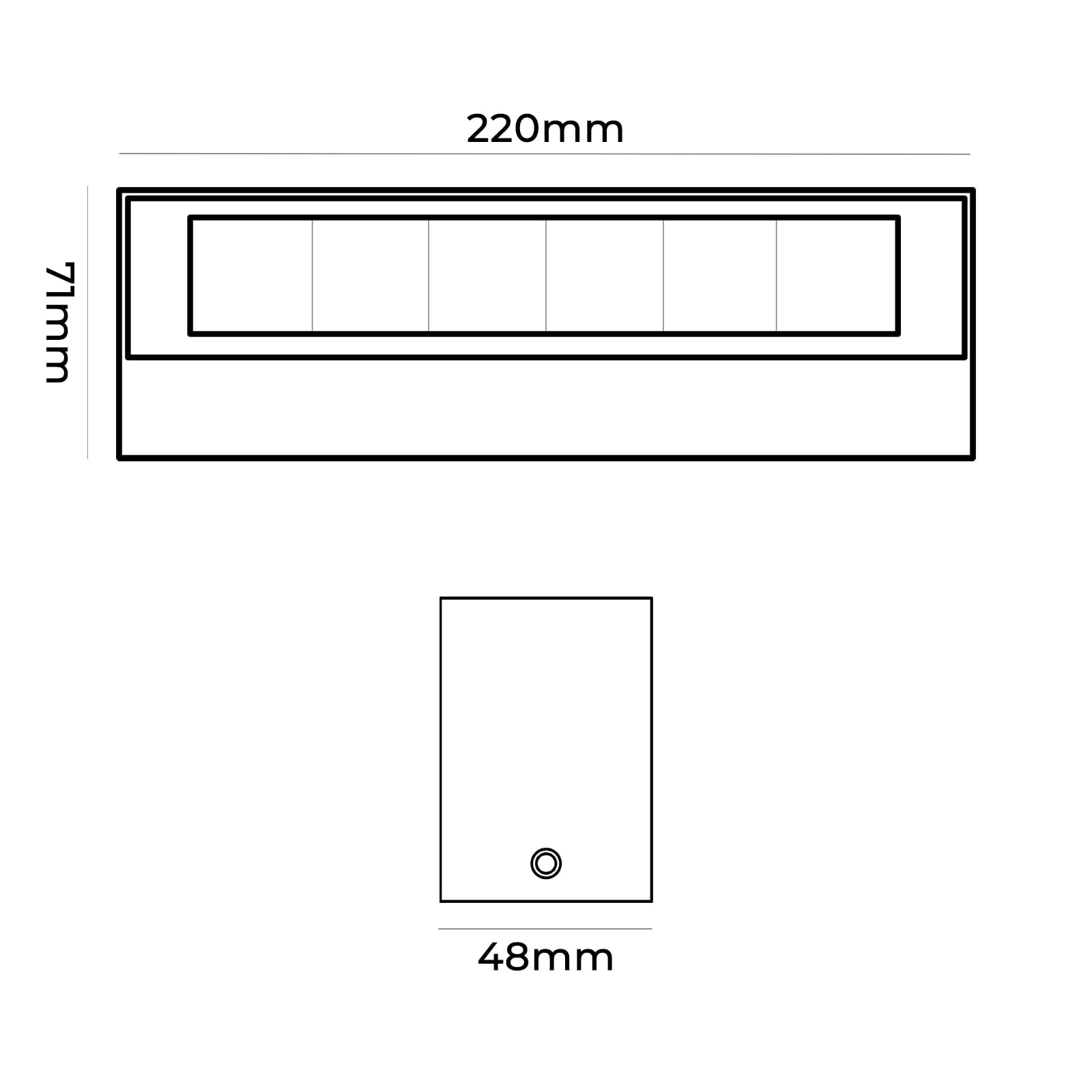 Applique LED da Esterno 14W IP65 con CCT Switch 3000K-6500K, Doppio Fascio Up & Down, Luce per Facciate, Giardini, Terrazze, Ingressi, Lampada da Parete Rettangolare 230V Design Moderno (BIANCO)