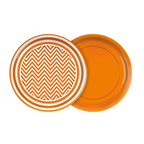 Regina Prato 18cm R576 Festa Colors Laranja Chevron Pacote De 8 unidades Rg