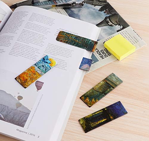Magnetic Bookmarks 14Pcs Book Mark 8cm Page Magnetic Markers with Magnet Book Markers Page Clip for Students Teachers School Home Office Reading Supplies