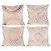 Garneck 4Pcs Cuscino Decorativo Copre Irregolare Fiore Peluche del Modello della Cassa del Cuscino di Lino Cuscino di Tiro Copre Federe per Divano Camera da Letto