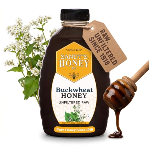 SANDT'S Pure Raw Buckwheat Honey, 32 oz
