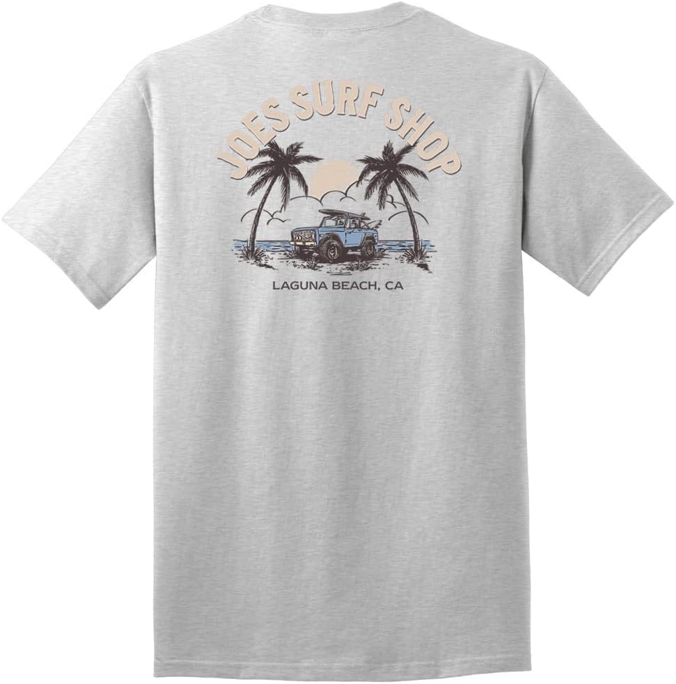 JOES SURF SHOP Men's Early Bird Logo Heavyweight Tees in Regular, Big and Tall