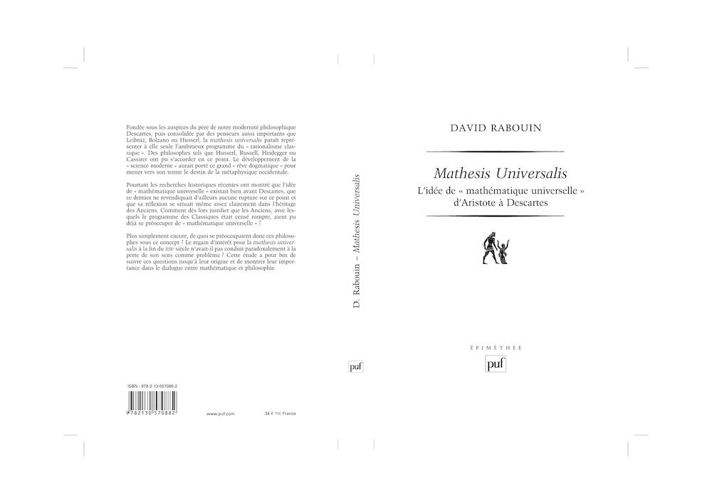 Mathesis universalis: L'idée de « mathématique universelle » d'Aristote à Descartes
