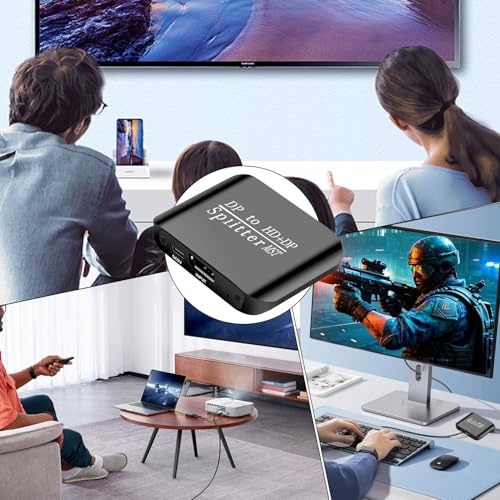 Distribuidor Display Port 4K de pantalla doble para oficina y hogar 4
