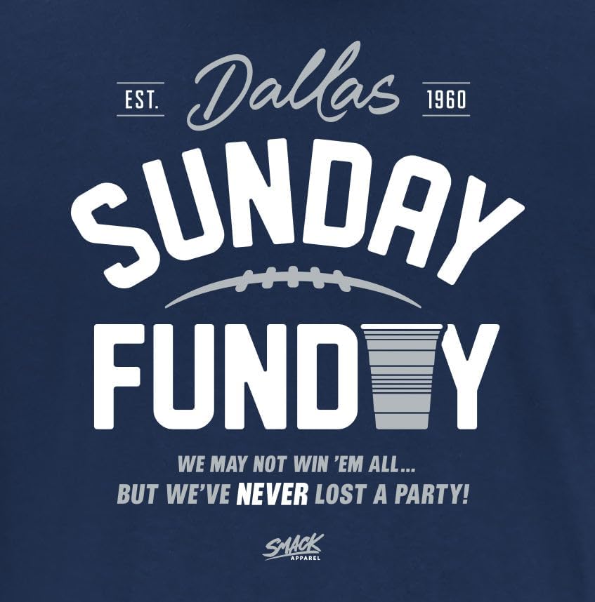 Smack Apparel Never Lost a Party Sunday T-Shirt for Dallas Football Fans (SM-5XL) - Image 2