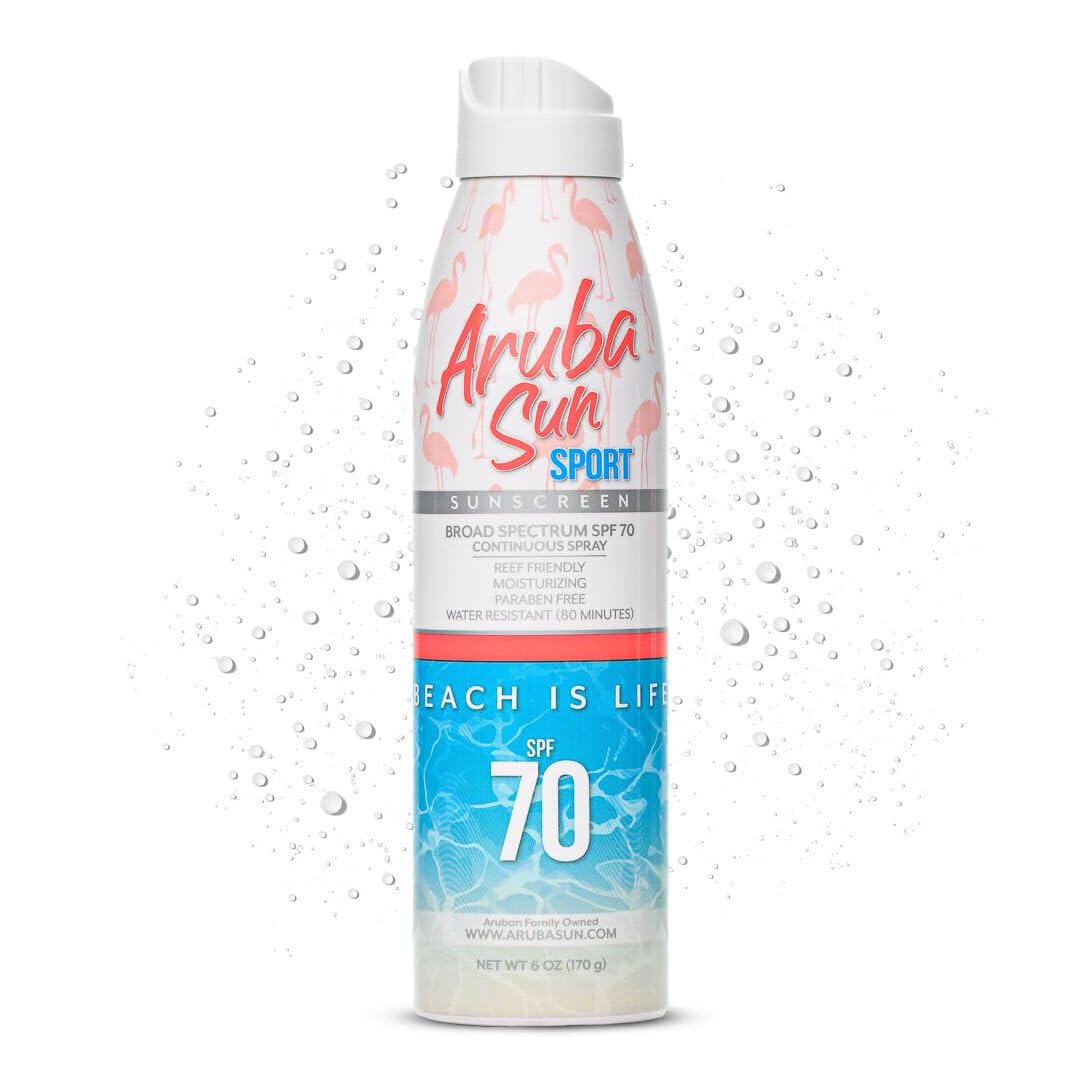 SPF 70 Sunscreen Spray 6oz - Reef Act Compliant no 67 Octinoxate Oxybenzone Free - Sun Screen Broad