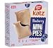 Katz Gluten Free Blueberry Mini Pies | Dairy, Nut, Soy and Gluten Free | Kosher (1 Pack of 4 Mini Pies, 5.5 Ounce)