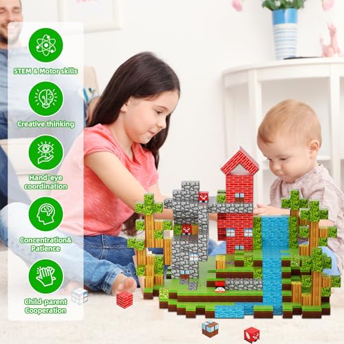 DUSH PACE Magnetic Building Blocks STEM Toys for Kids Ages 3-12 – 120 PCS Educational Construction Set with Storage Bag, Safe & Durable Learning Toys for Toddlers Children Boys Girls - Image 6