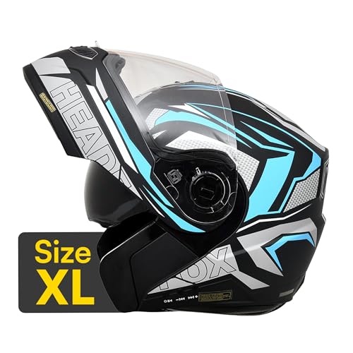 Image of HEADFOX N2F Air 7 Metro: Smart Bluetooth Helmet for Man & Women with Features for Easy Calls, Music, GPS, Waterproof, Voice Assistant, Dual Visior, 31 Flashlight Modes.