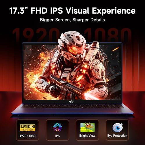Image of NIMO 17.3 inch AI Laptop Copilot+, AMD Ryzen AI 9 HX 370, 12-Core, 50 Tops NPU, 16GB DDR5, 1TB SSD, Radeon 890M for Gaming, 100W Charging, WiFi 6E, Fingerprint, 180 View, Dual USB4 Ports, Windows 11