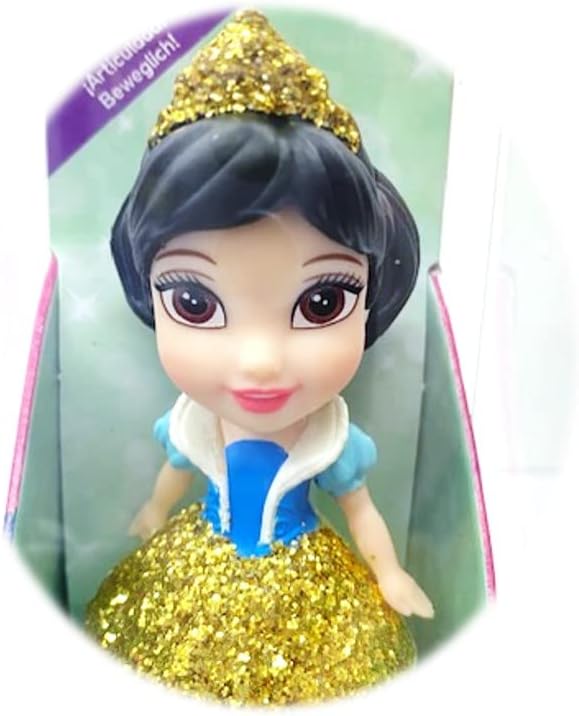 Packed in Clear Box for Gift Disney Princess Mini Poseable 3.5" Doll Choose from All 11 Style Princess Characters (Snow White)