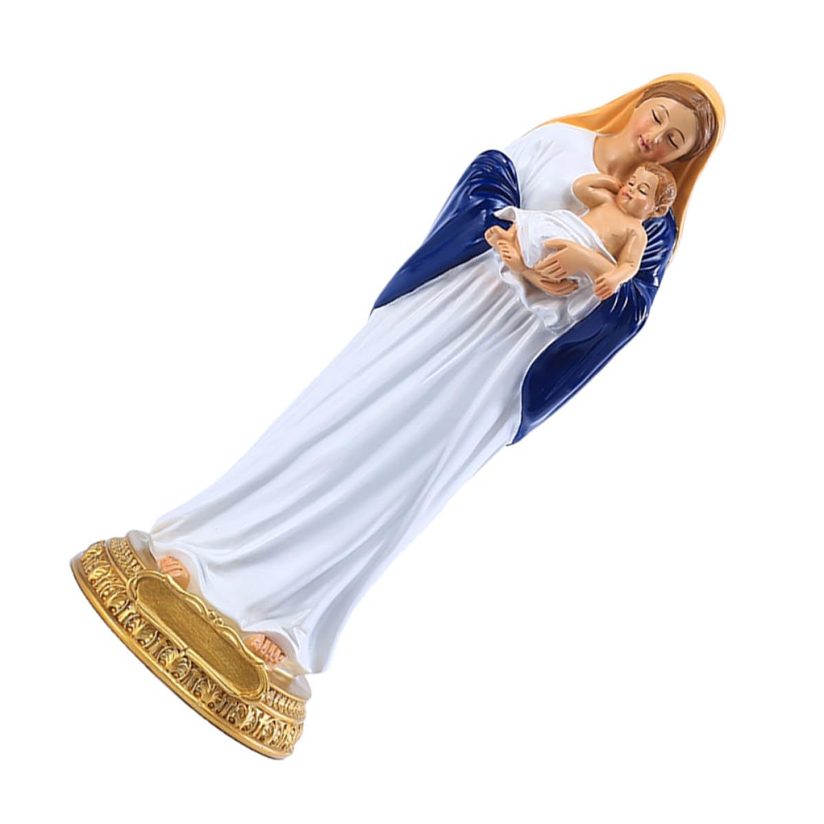 Statue en résine Vierge catholique Milisten, figurine décorative d'ornement religieux artisanal