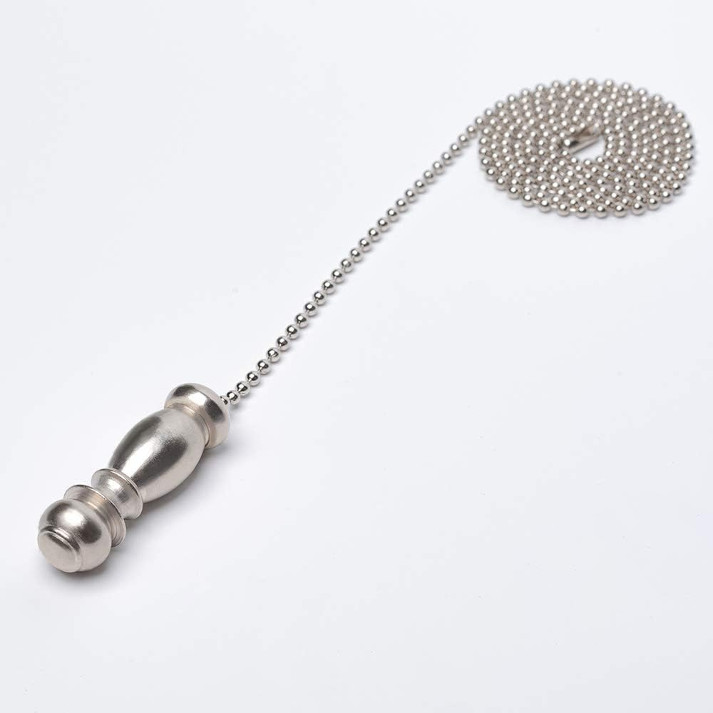 ManYing 1 Meter Length Light Pull Chain Extension with 5cm Stainless Steel Handle Switch Bathroom Ceiling Light Fan Chain NC002-IR