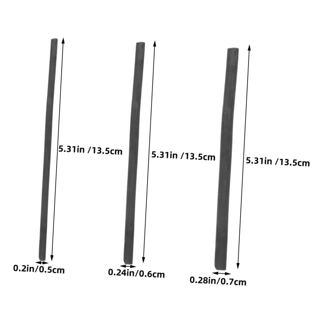 DOITOOL 25Pcs Professional Charcoal Sticks for Sketching and Painting Durable Compressed Charcoal for Teens and Adults for Artists and Students
