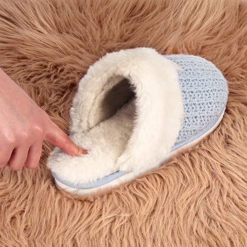 Image of OOW Cozy House Slippers for Women with Memory Foam Fuzzy Shoes for Indoor
