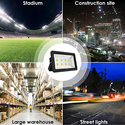 SOUTHLEVY 400W Outdoor LED Flood Light, 40000LM Super Bright, 110-285V, IP66 Waterproof, 6000K Daylight White Security Lights,Lighting for Playground Yard Stadium Lawn Ball Park by SOUTHLEVY - Used condition - Image 8