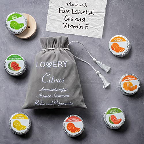 Essential Oil Shower Steamer Set, Vaporizing Shower Tablets With Holder, 7 Shower Bombs In Citrus Flavors, Aromatherapy Shower Steamers, Vapor Steam For Daily Use, Relaxation Gifts For Women #TOP3